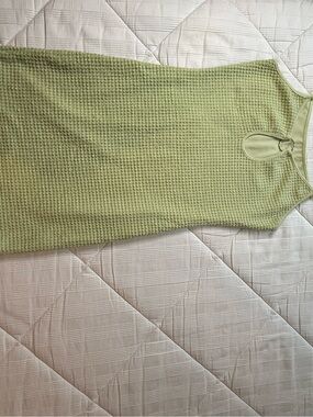 SHEIN Light Green Textured Knit Dress